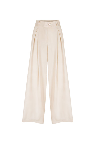 Pantalones de tencel Ibell crema