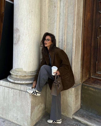 Eva | Chaqueta De Ante Zamszowa Para Otoño | Cálida Y A La Moda