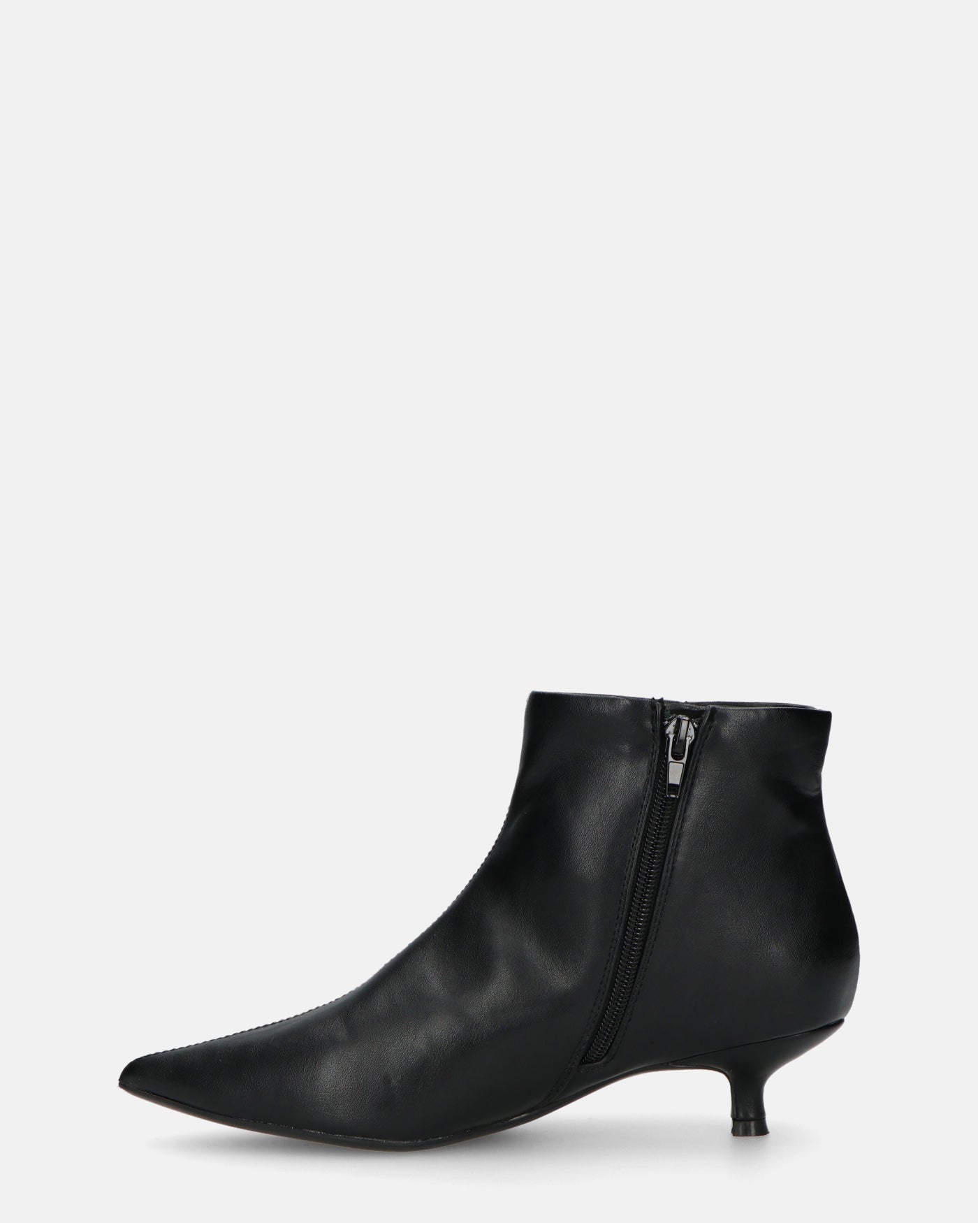 INGA | Botines De Cuero Sintético Negros Con Tacones Bajos