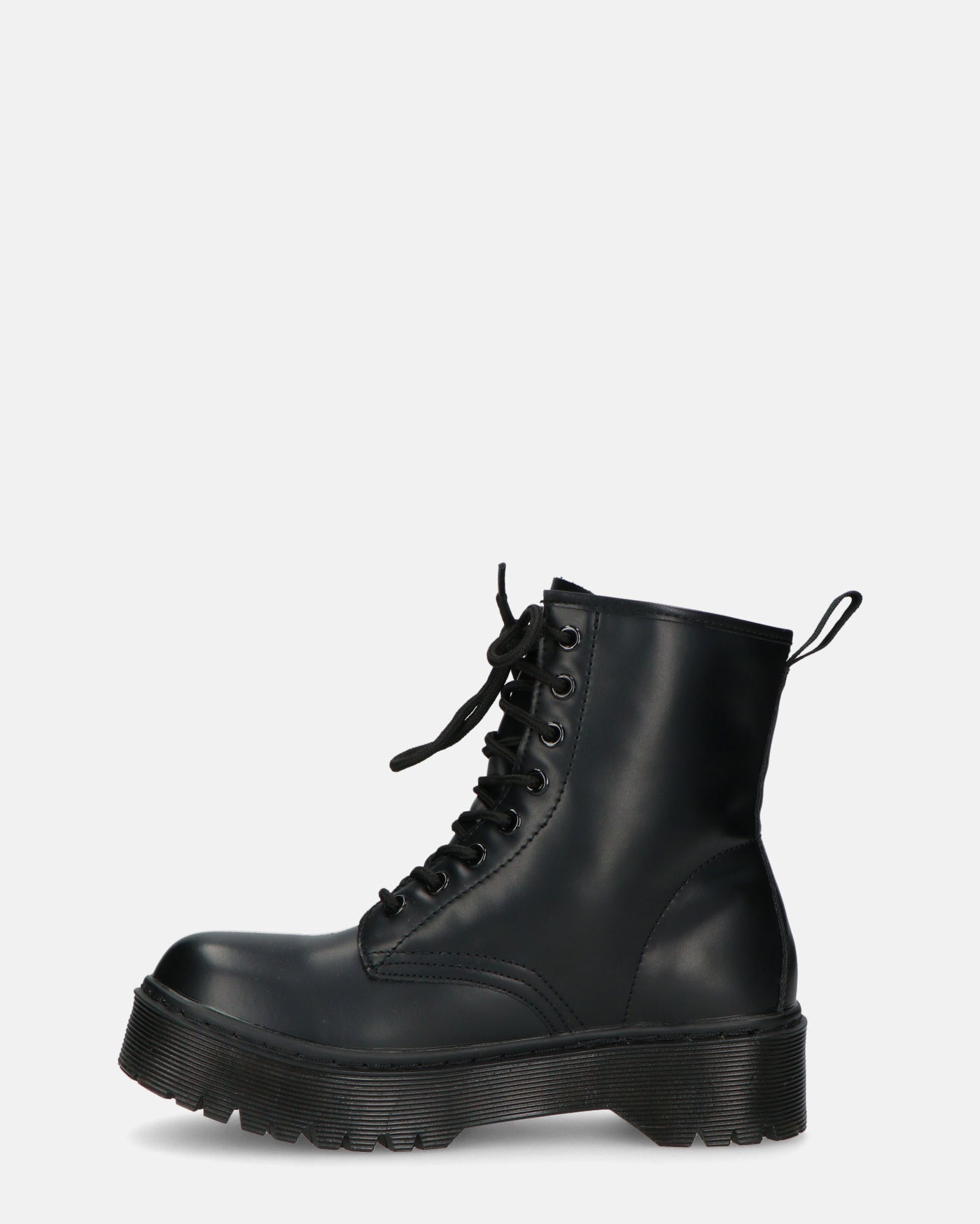 MENNY | Botas De Combate Con Cordones Hasta El Tobillo En Eco-Cuero