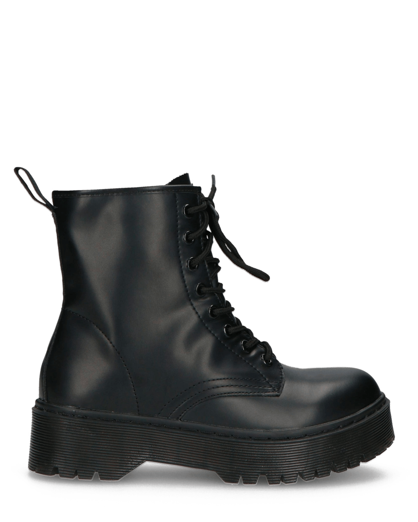 MENNY | Botas De Combate Con Cordones Hasta El Tobillo En Eco-Cuero