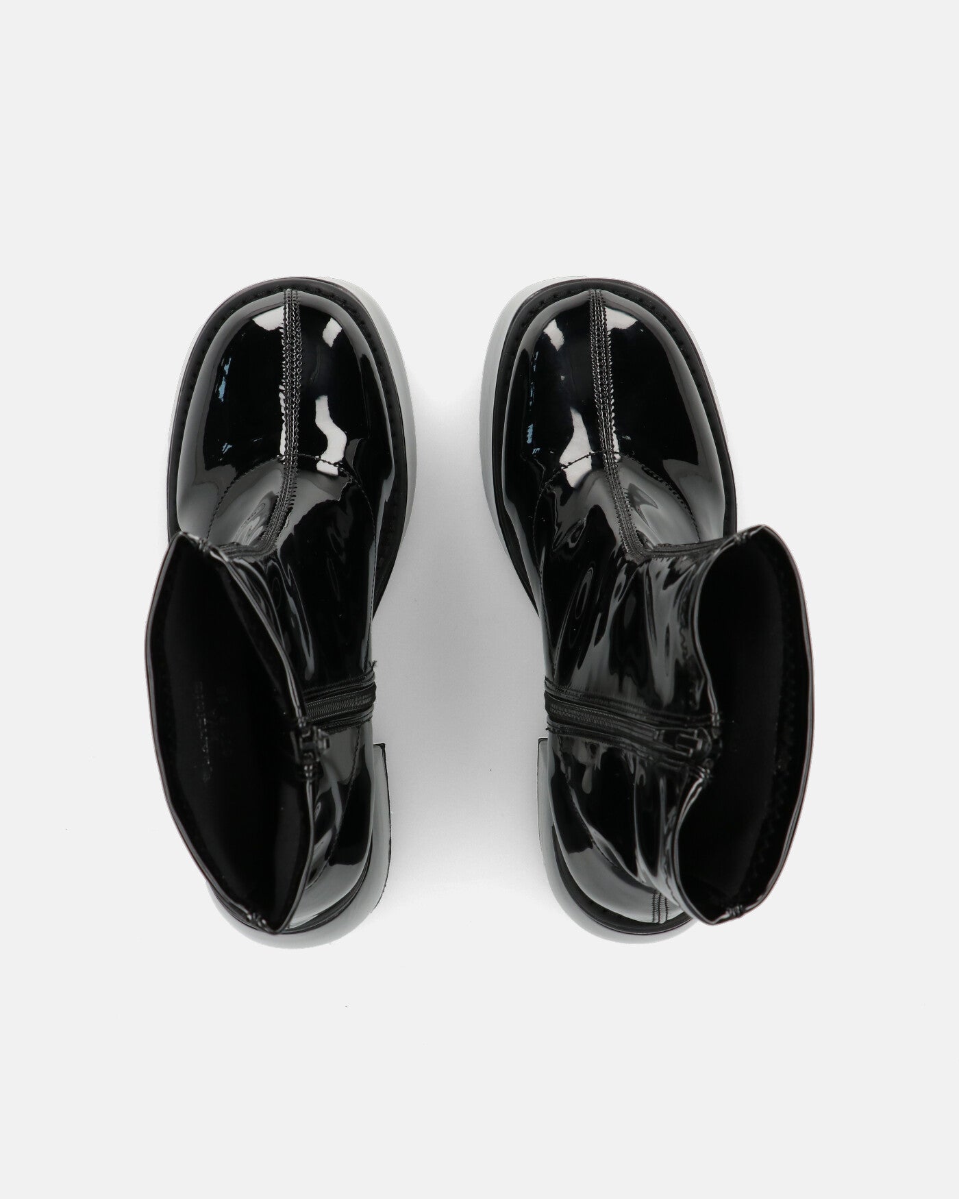 MYA | Botines De Plataforma Con Tacón Alto En Negro Brillante