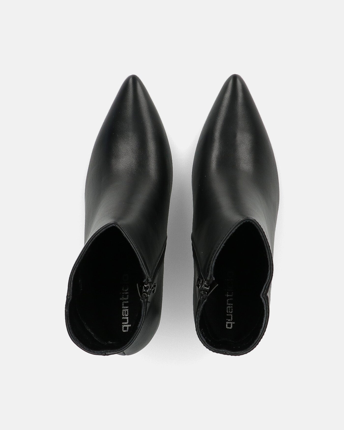 MYZA | Botines Negros De Tacón Stiletto Con Cremallera Lateral