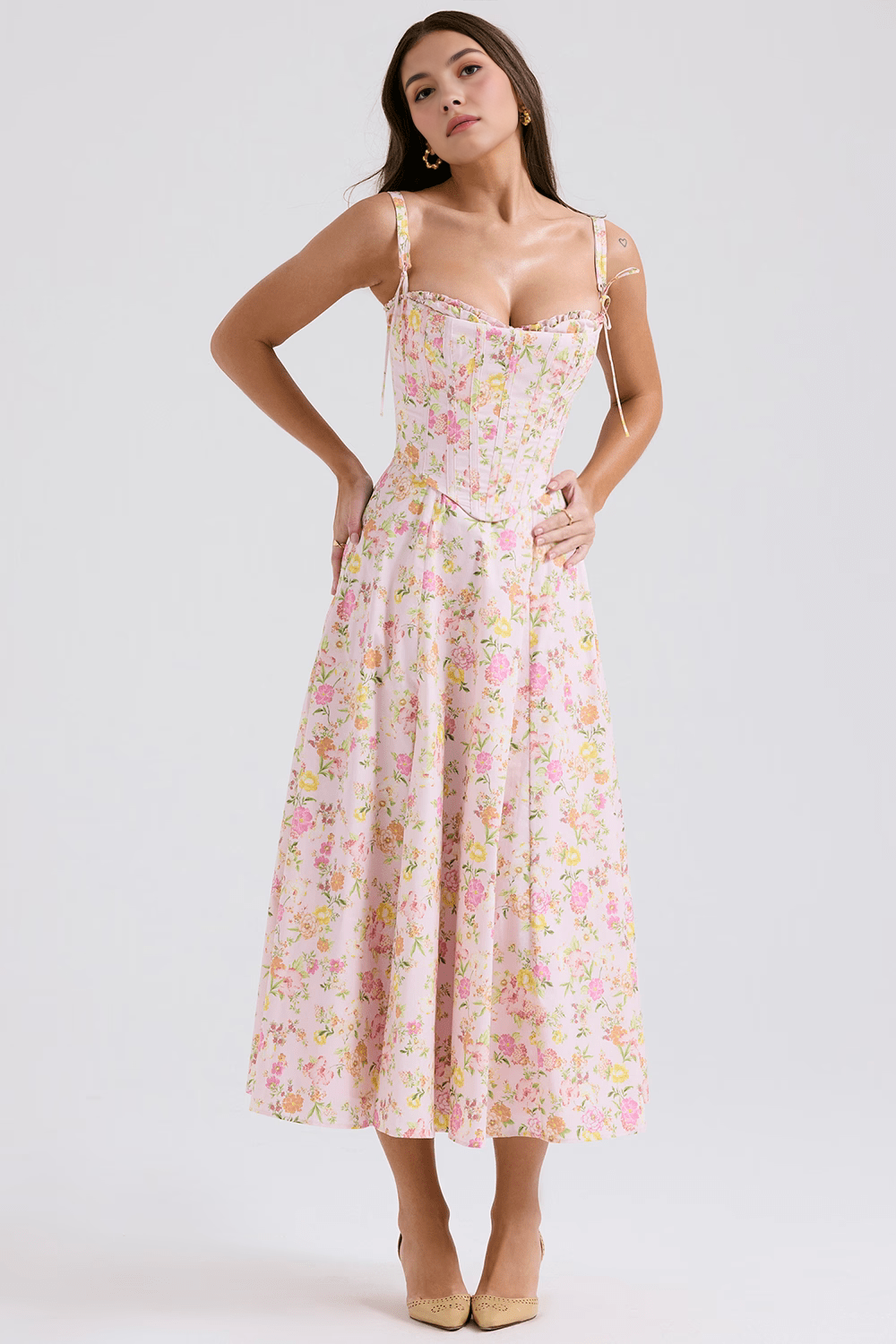 Celeste | Vestido Midi Louise + Corsé Removible