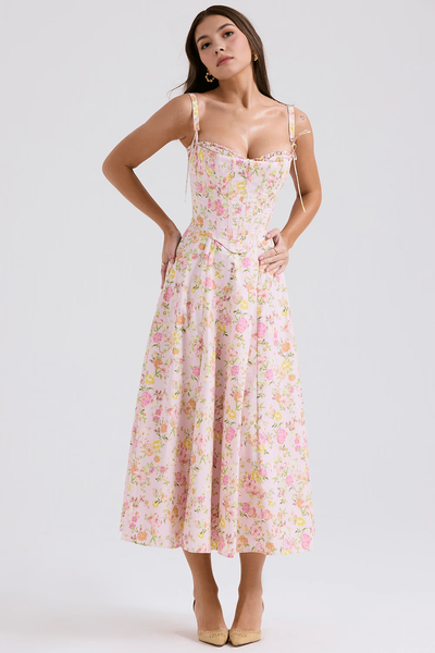 Celeste | Vestido Midi Louise + Corsé Removible