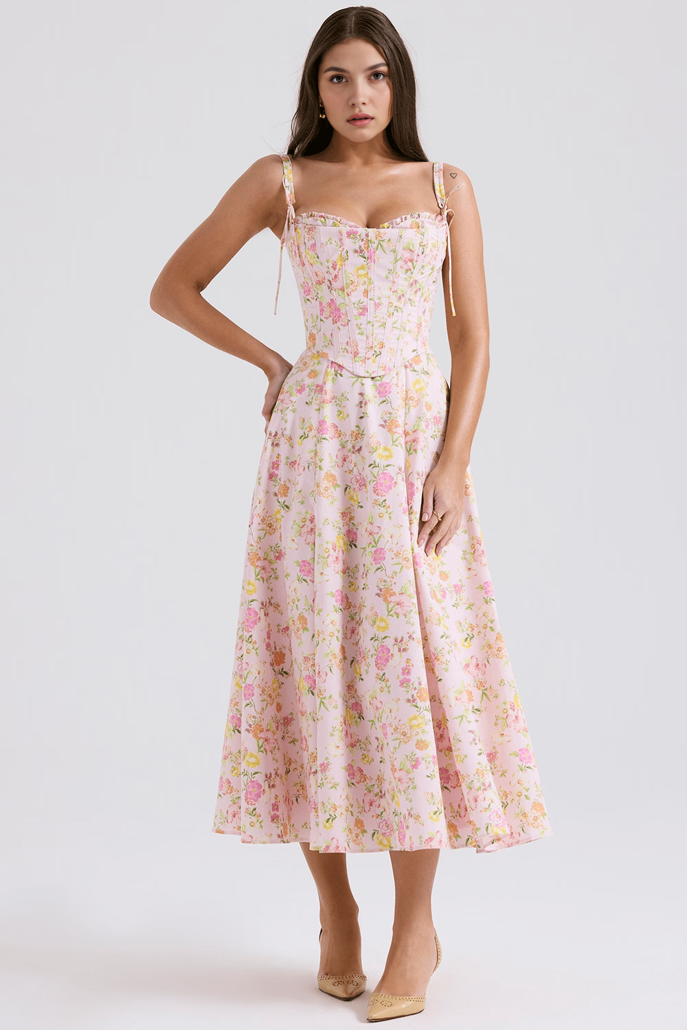 Celeste | Vestido Midi Louise + Corsé Removible
