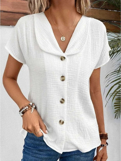 Bianca  | Blusa chic de verano con botones y cuello suave Mijn winkel