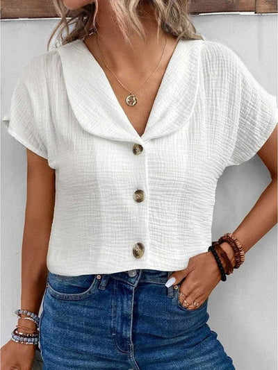 Bianca  | Blusa chic de verano con botones y cuello suave Mijn winkel