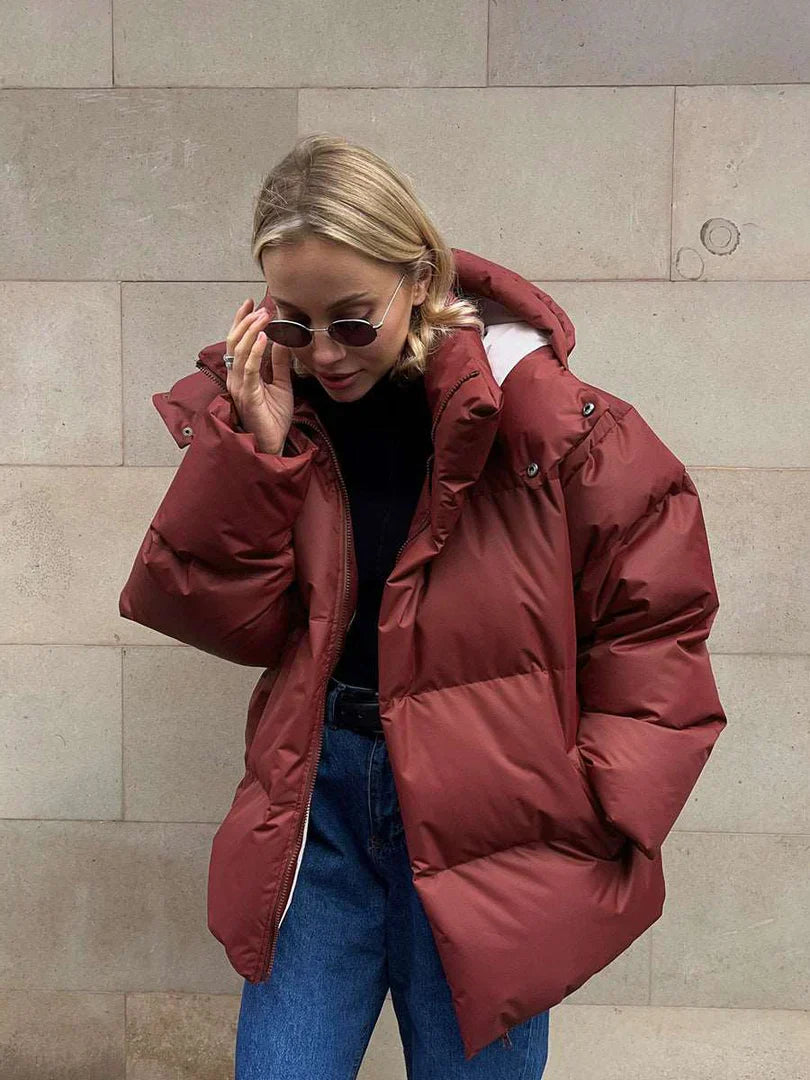 Clara | Mujeres Chaqueta Acolchada | Marrón - Cálida Chaqueta De Invierno