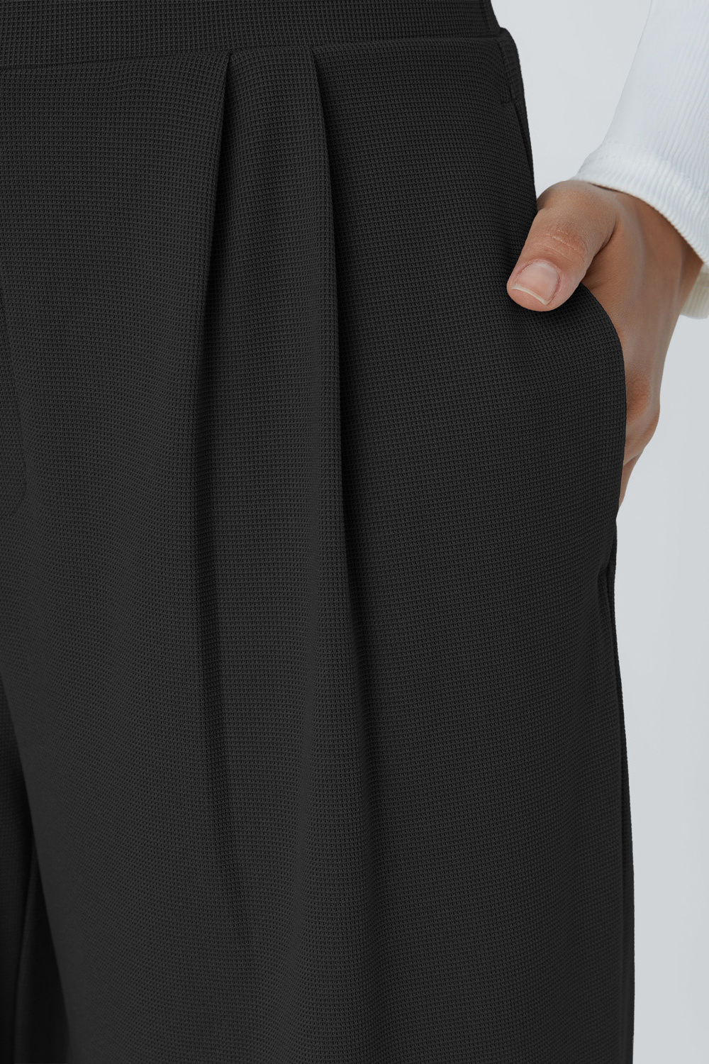 Alicia | Pantalones De Pierna Ancha Plisados De Cintura Alta Con Bolsillos