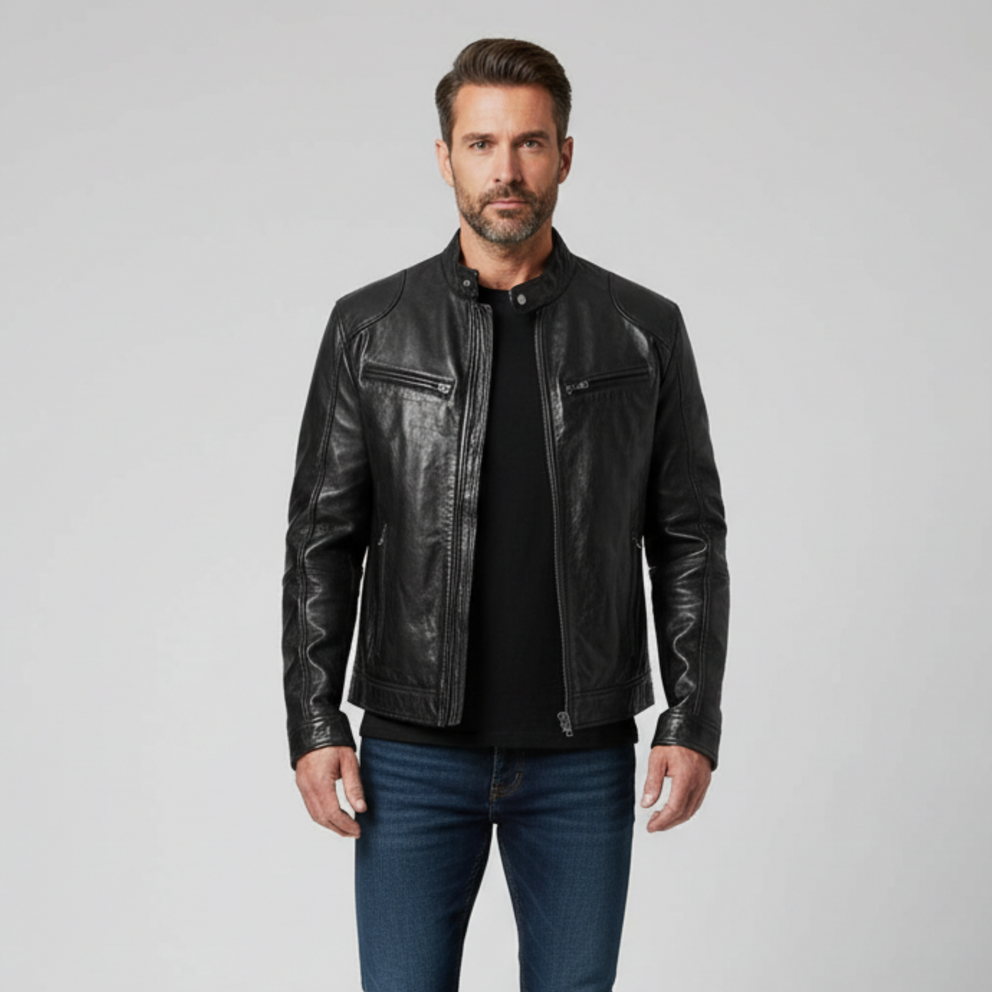 Massimo | Chaqueta de Cuero Ecologico para Hombre