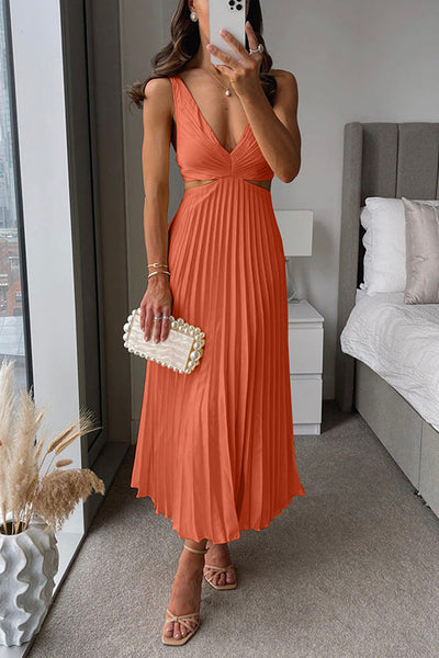 Elsa | Elegante Vestido Maxi Plisado Karol Firenze