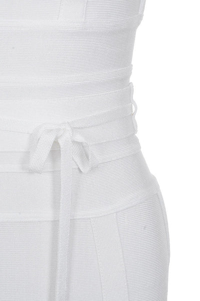 Élise | Vestido De Vendaje Blanco Karol Firenze