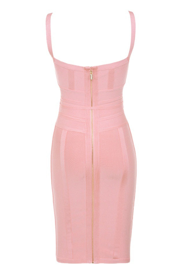 Luna | Vestido Bandage Rosa Karol Firenze