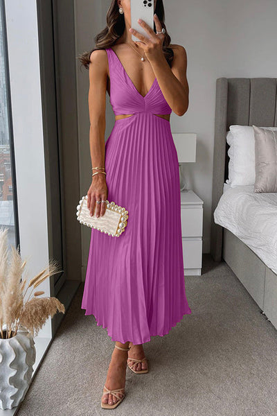 Elsa | Elegante Vestido Maxi Plisado Karol Firenze