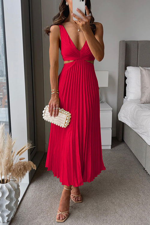 Elsa | Elegante Vestido Maxi Plisado Karol Firenze