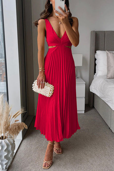 Elsa | Elegante Vestido Maxi Plisado Karol Firenze