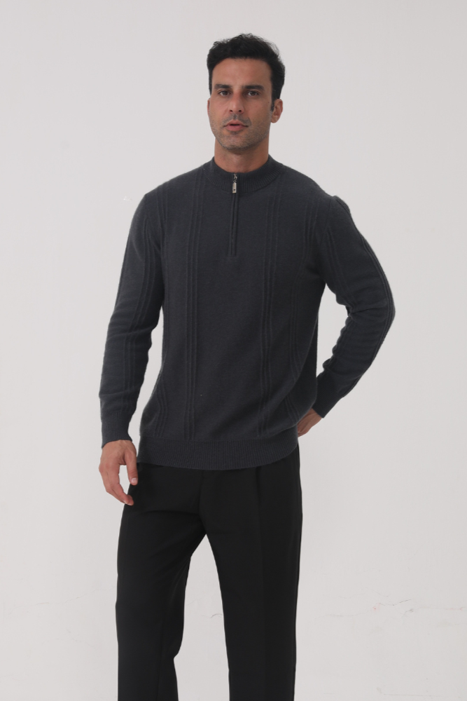 Hugo | Sudadera De Media Cremallera Acanalada