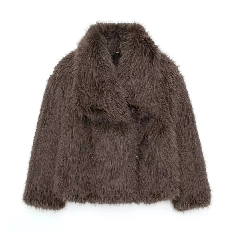 Bárbara | Chaqueta De Piel Sintética Cálida Para Mujeres | Lujo Y Comodidad