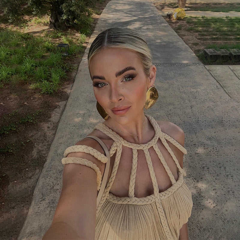 Nefira | Vestido Con Tirantes Delgados Y Espalda Descubierta Karol Firenze
