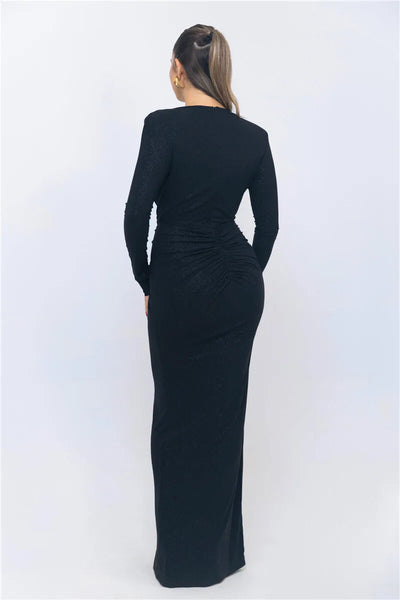 Veronika | Vestido Bodycon Brillante Con Escote Profundo Karol Firenze
