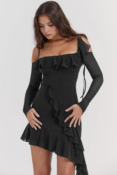 Inés | Vestido Corto Dulce Negro