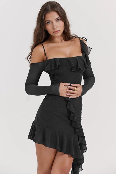 Inés | Vestido Corto Dulce Negro