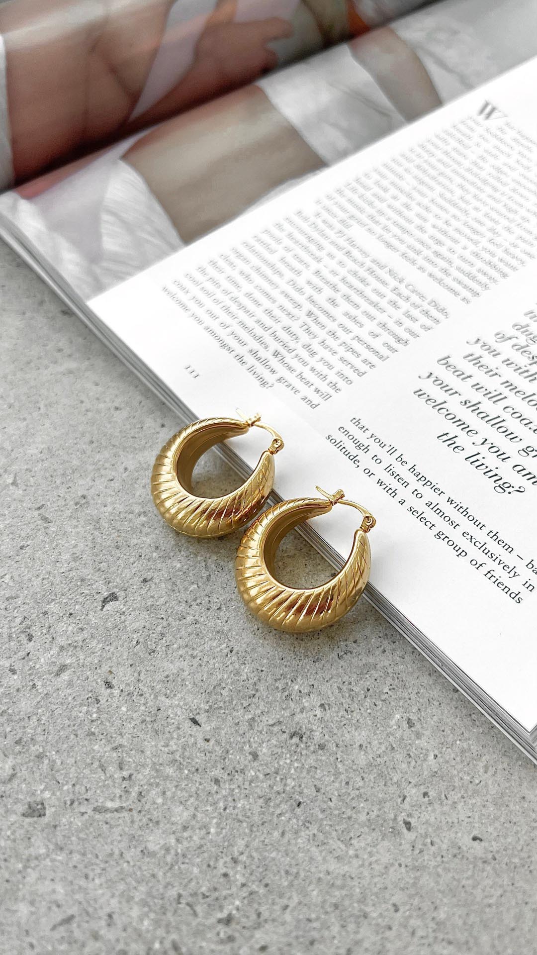 Sloane | Pendientes de Aro Baño de Oro Mijn winkel