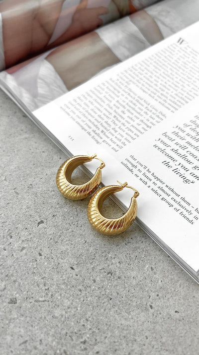 Sloane | Pendientes de Aro Baño de Oro Mijn winkel