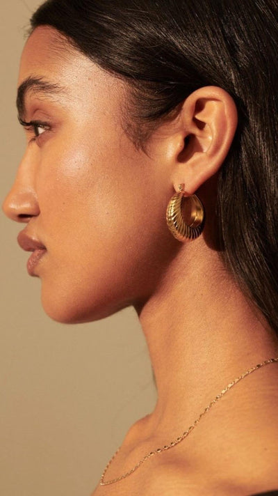 Sloane | Pendientes de Aro Baño de Oro Mijn winkel