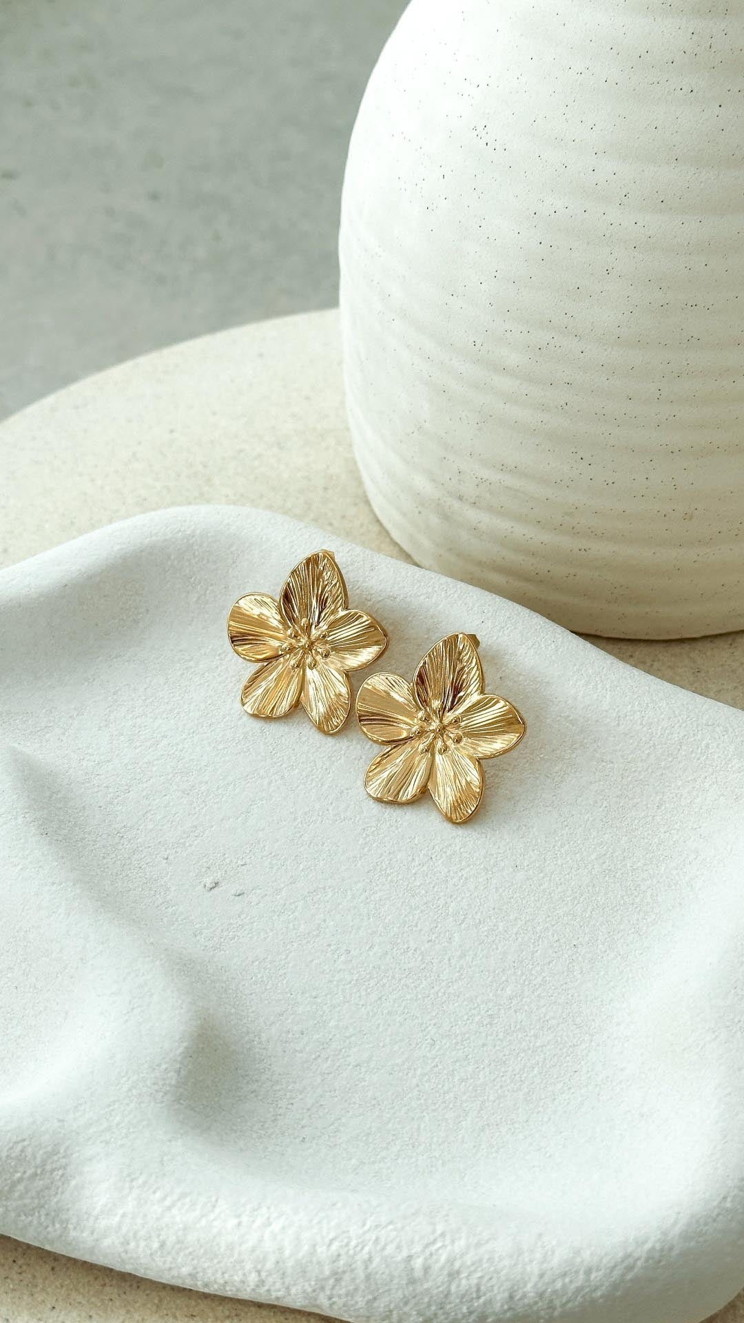 Lexi | Pendientes de Flores Baños de Oro Mijn winkel