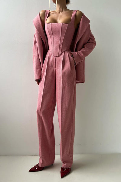 Olivia | Conjunto De Traje De Tres Piezas A Medida Con Top