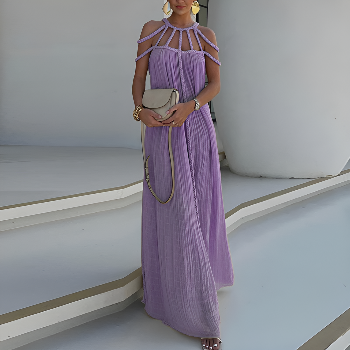 Nefira | Vestido Con Tirantes Delgados Y Espalda Descubierta Karol Firenze