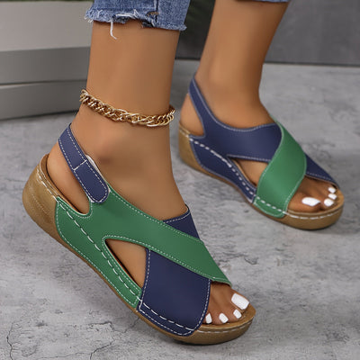 Carla | Sandalias De Plataforma De Dos Tonos