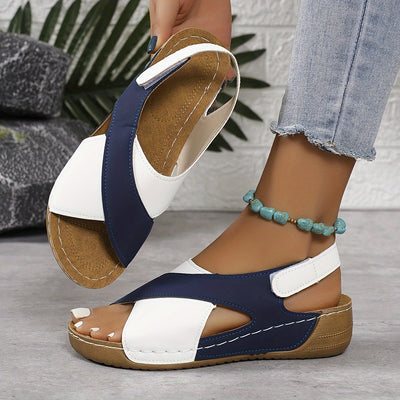 Carla | Sandalias De Plataforma De Dos Tonos