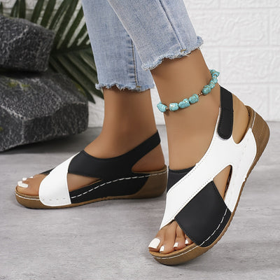 Carla | Sandalias De Plataforma De Dos Tonos