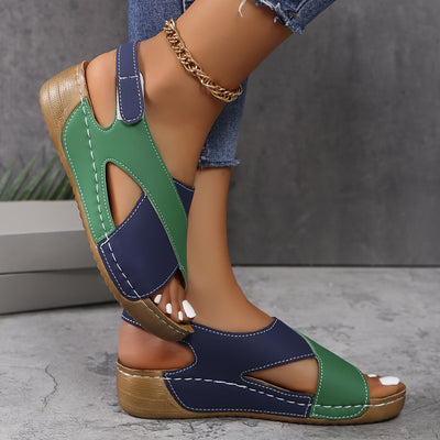 Carla | Sandalias De Plataforma De Dos Tonos