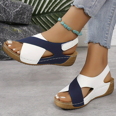 Carla | Sandalias De Plataforma De Dos Tonos
