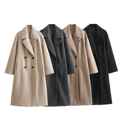 Nuria | Abrigo Largo Elegante Para Mujeres | Diseño Estiloso - Abrigo