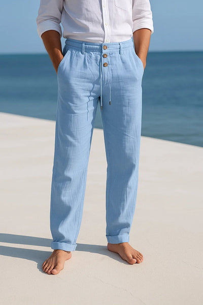 Robert | Pantalones De Lino Livianos Para