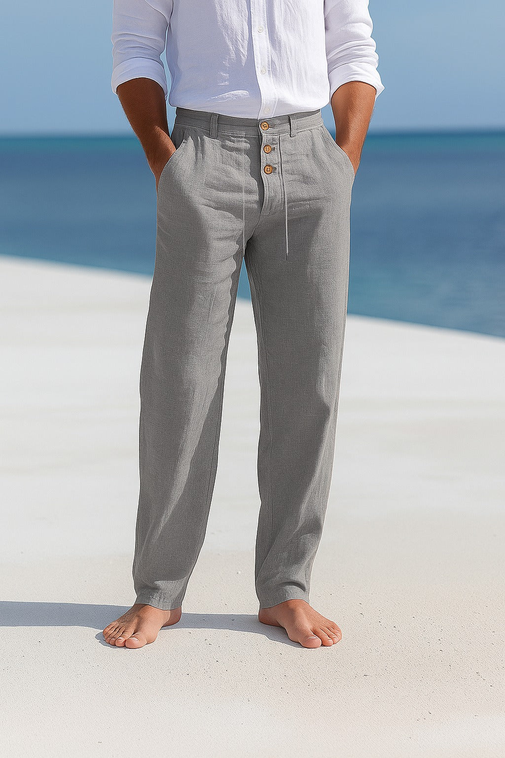 Robert | Pantalones De Lino Livianos Para