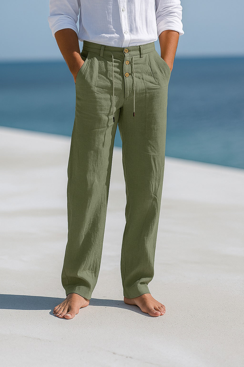 Robert | Pantalones De Lino Livianos Para
