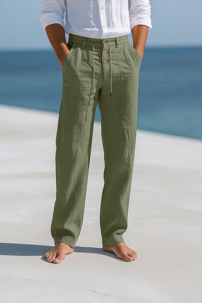Robert | Pantalones De Lino Livianos Para
