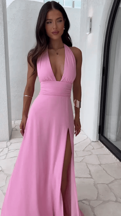 Lara | Vestido Maxi Auréla Con Elegante Abertura Karol Firenze