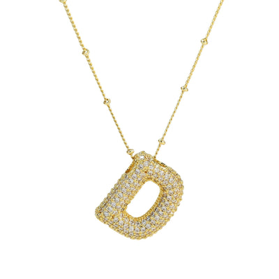 Savannah | Collar de Letra Burbuja con Diamantes Mijn winkel