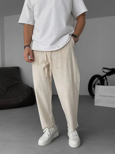 Sergey | Pantalones De Lino De Pierna