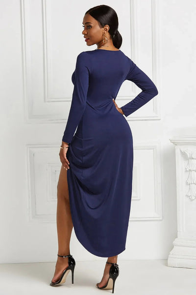 Blanca | Odetta Vestido Midi Cruzado Con Escote Profundo Y Fruncidos Karol Firenze