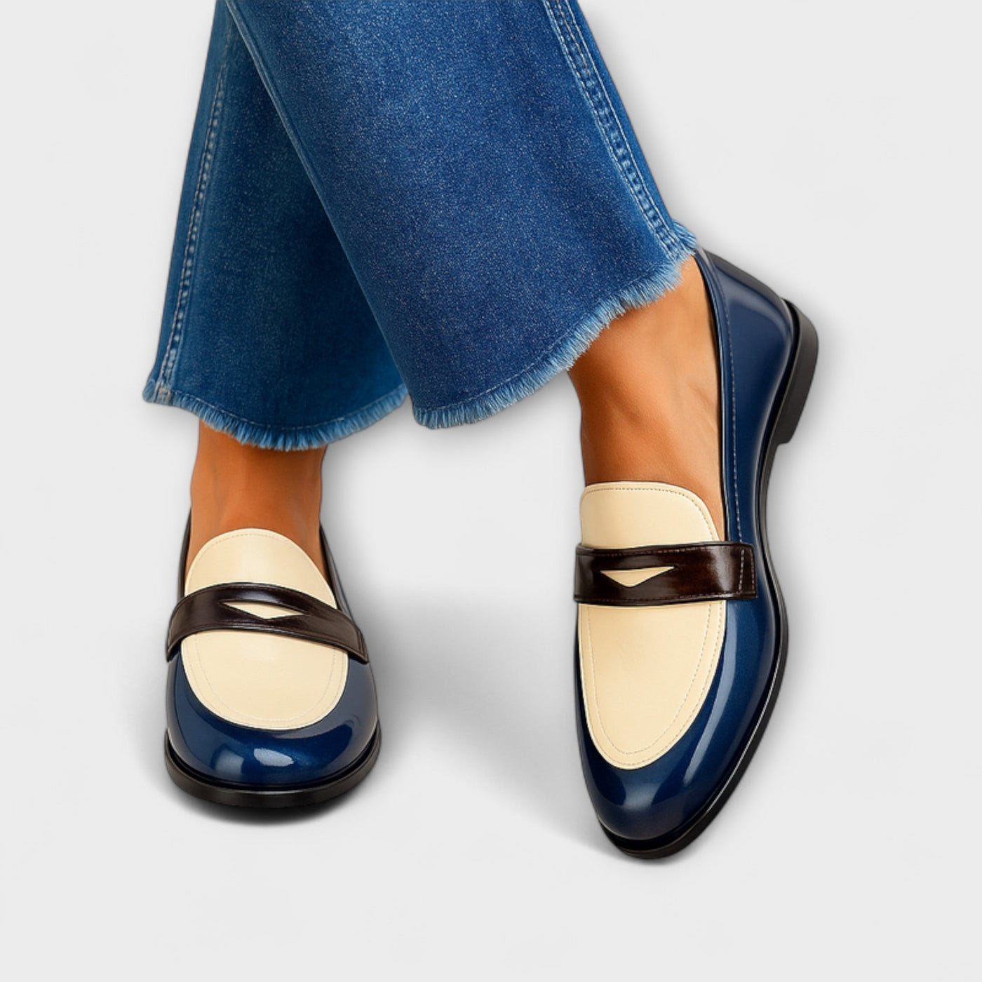 Claudia | Mocasines De Contraste