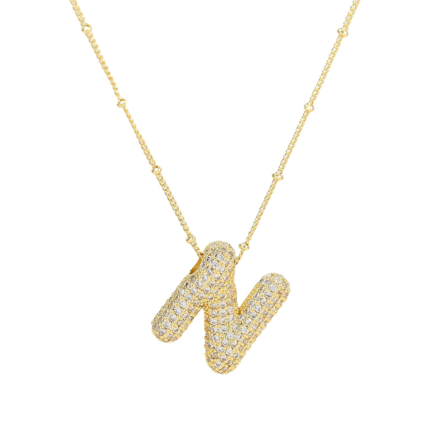Savannah | Collar de Letra Burbuja con Diamantes Mijn winkel