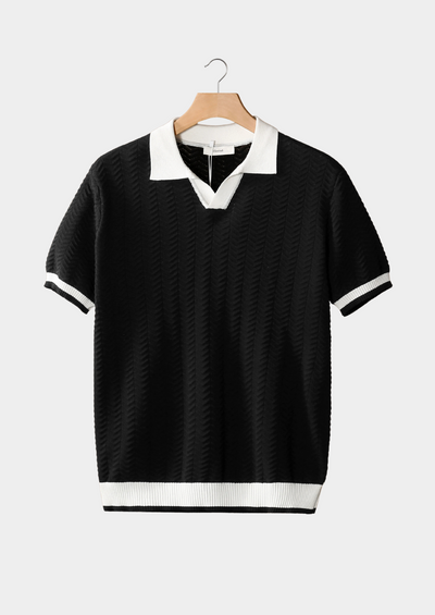 Darío | Polo Texturizado En Contraste